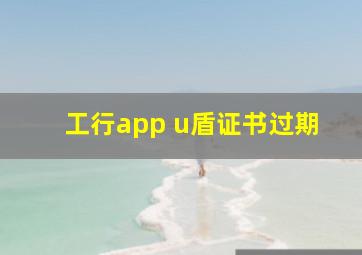 工行app u盾证书过期